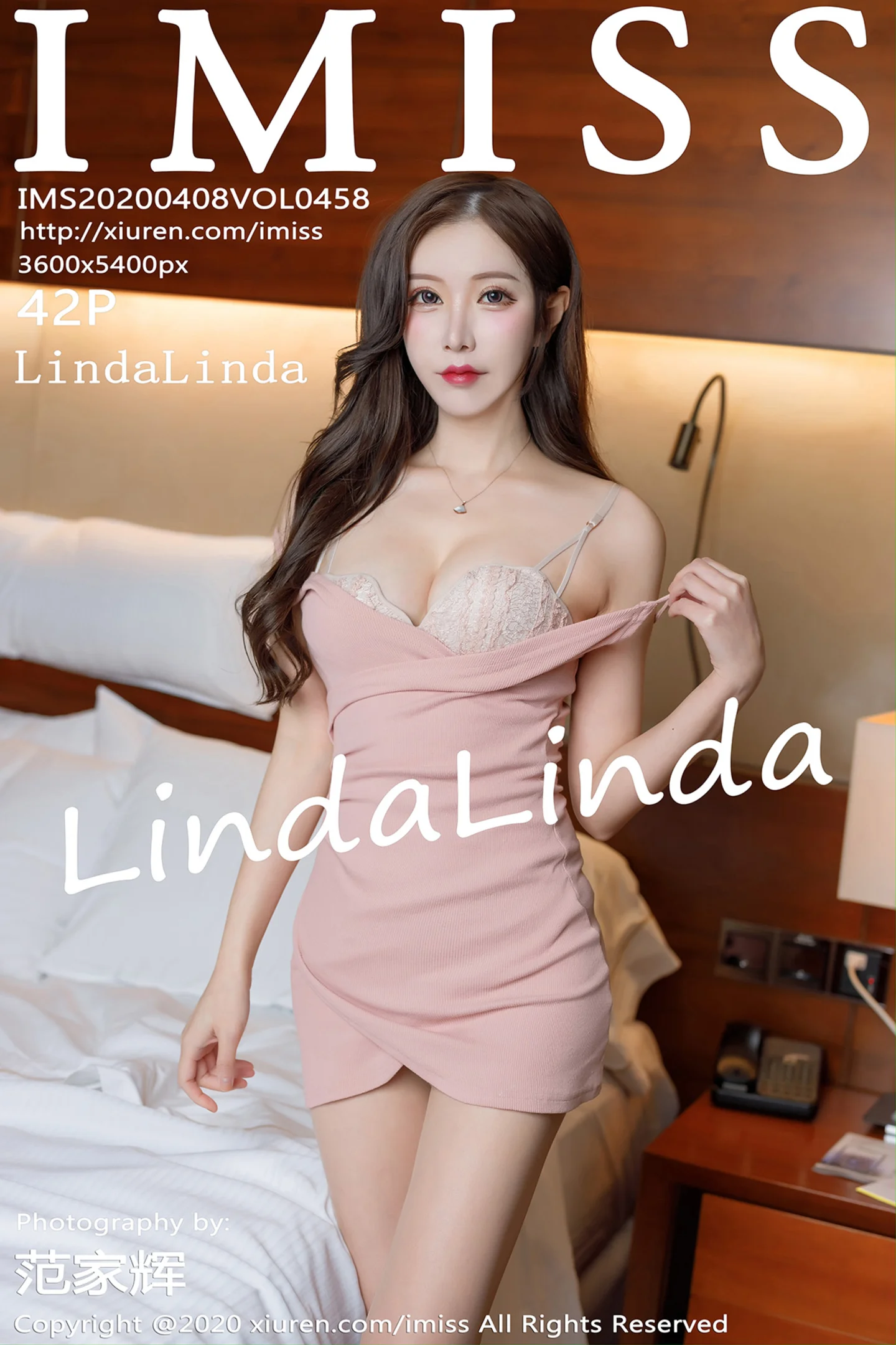 [IMISS爱蜜社]Vol.458_嫩模LindaLinda私房粉色吊裙半脱露性感内衣完美诱惑写真42P-秀人网 - XiuRen.Pro